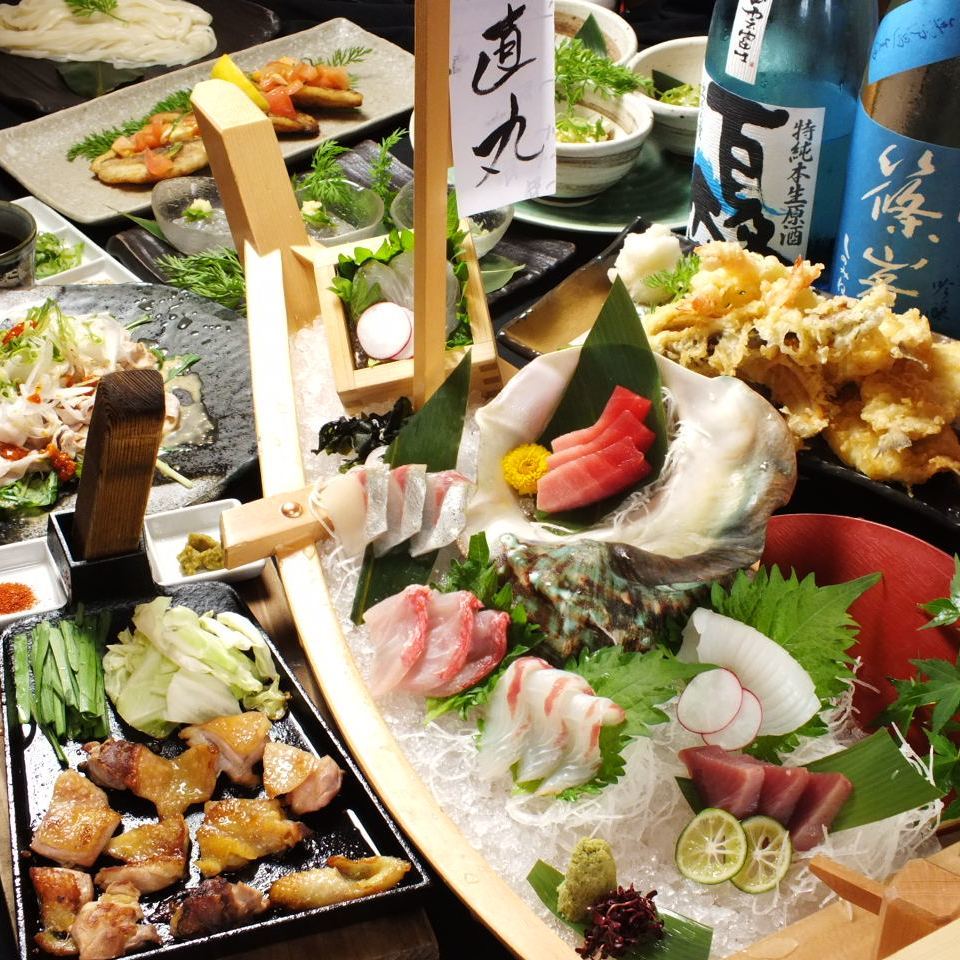 産直自慢の鮮度の高い海鮮料理