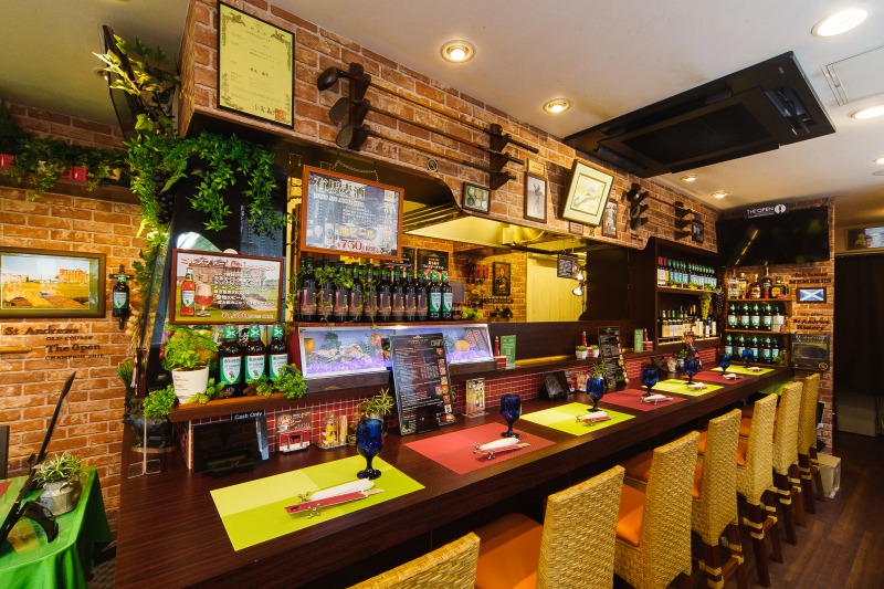 Chic red brick interior