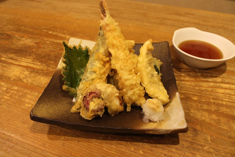 Enjoy seafood and veggies! Tempura assortment. 