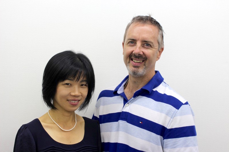 Japanese teacher Ms. Suemasa and English teacher Mr. Bennett (from Canada)